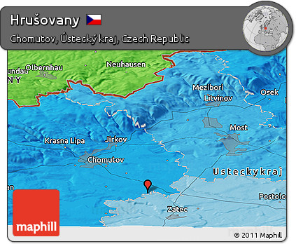 Political Panoramic Map of Hrušovany