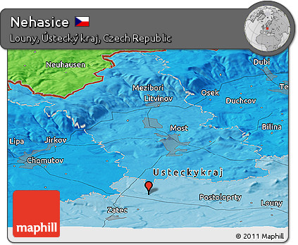 Political Panoramic Map of Nehasice