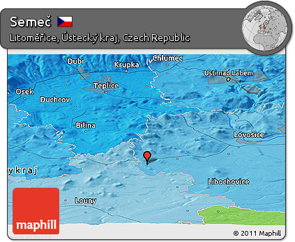 Political Panoramic Map of Semeč