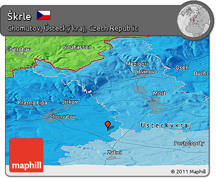 Political Panoramic Map of Škrle