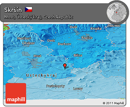 Political Panoramic Map of Skršín