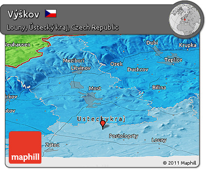 Political Panoramic Map of Výškov