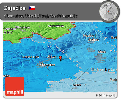 Political Panoramic Map of Zaječice