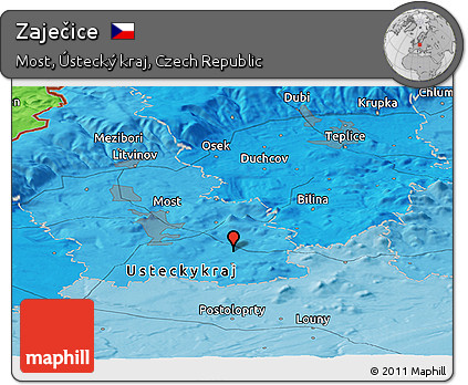 Political Panoramic Map of Zaječice