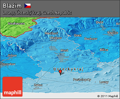 Political Panoramic Map of Blažim