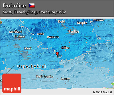 Political Panoramic Map of Dobrčice