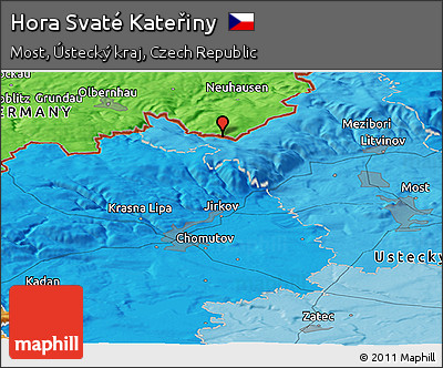 Political Panoramic Map of Hora Svaté Kateřiny