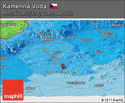 Political Panoramic Map of Kamenná Voda