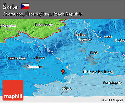 Political Panoramic Map of Škrle