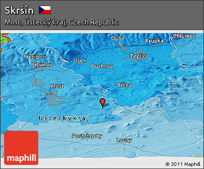 Political Panoramic Map of Skršín