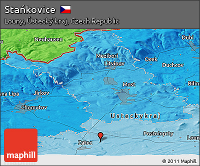 Political Panoramic Map of Staňkovice