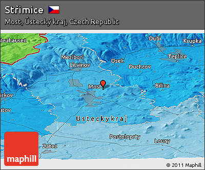 Political Panoramic Map of Střimice