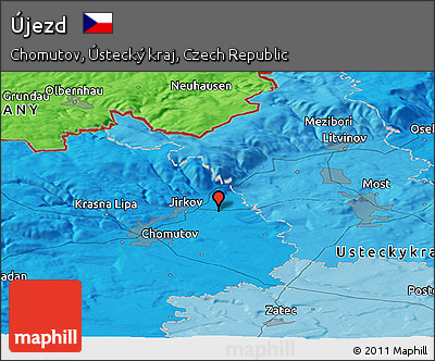 Political Panoramic Map of Újezd
