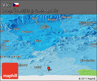 Political Panoramic Map of Vlčí