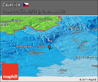 Political Panoramic Map of Zaječice