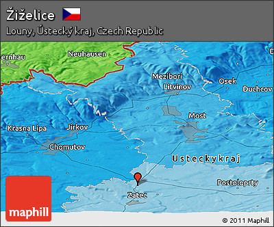 Political Panoramic Map of Žiželice