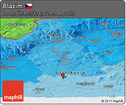 Political Panoramic Map of Blažim