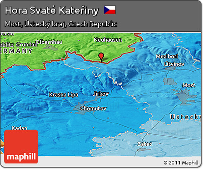 Political Panoramic Map of Hora Svaté Kateřiny