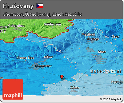 Political Panoramic Map of Hrušovany