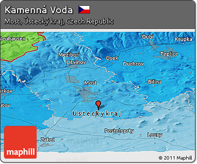 Political Panoramic Map of Kamenná Voda