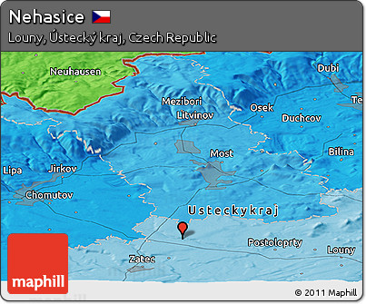 Political Panoramic Map of Nehasice