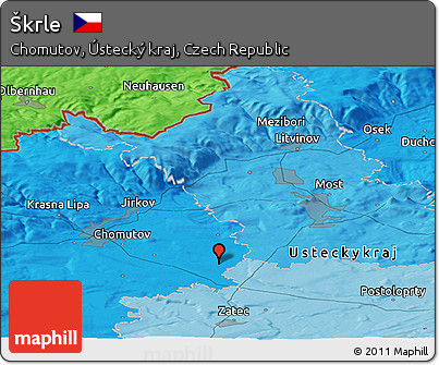 Political Panoramic Map of Škrle