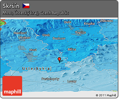 Political Panoramic Map of Skršín