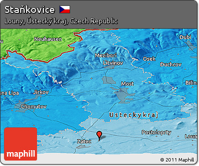 Political Panoramic Map of Staňkovice