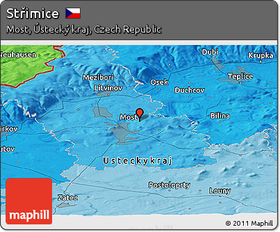 Political Panoramic Map of Střimice