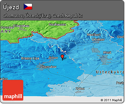 Political Panoramic Map of Újezd
