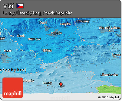Political Panoramic Map of Vlčí