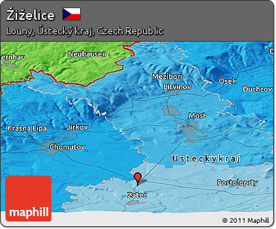 Political Panoramic Map of Žiželice