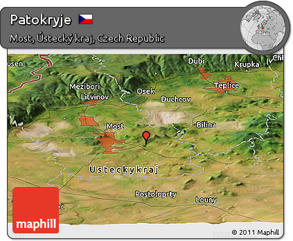 Satellite Panoramic Map of Patokryje