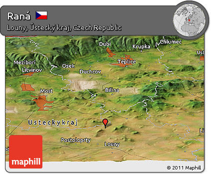 Satellite Panoramic Map of Raná