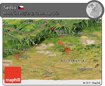 Satellite Panoramic Map of Sedlo