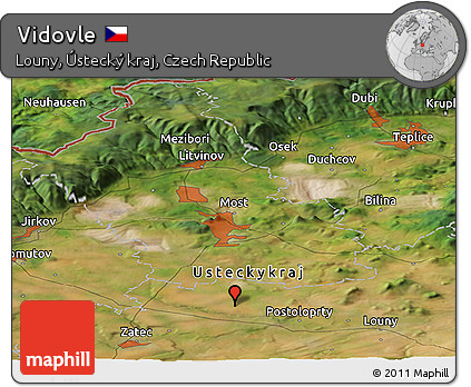 Satellite Panoramic Map of Vidovle