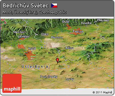 Satellite Panoramic Map of Bedřichŭv Světec
