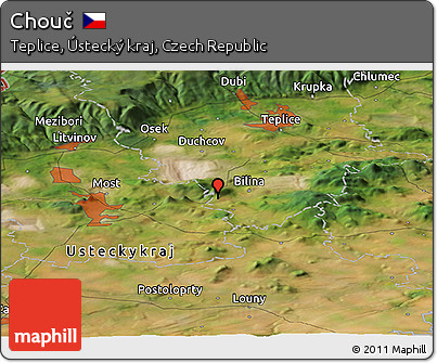 Satellite Panoramic Map of Chouč