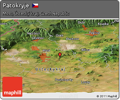 Satellite Panoramic Map of Patokryje