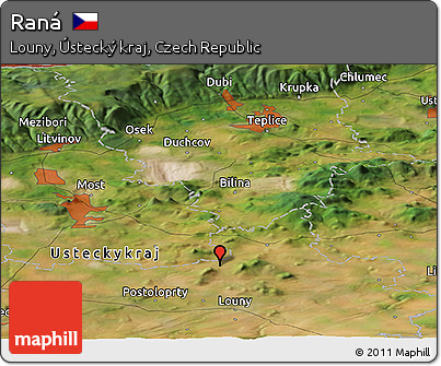 Satellite Panoramic Map of Raná