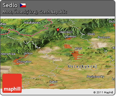 Satellite Panoramic Map of Sedlo