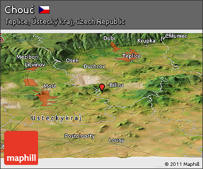 Satellite Panoramic Map of Chouč