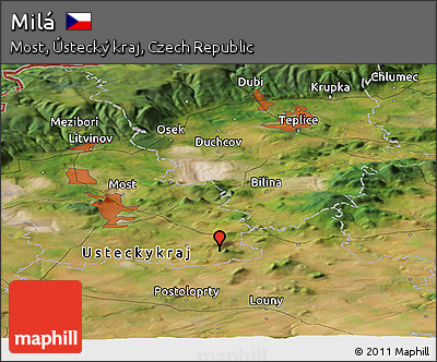 Satellite Panoramic Map of Milá