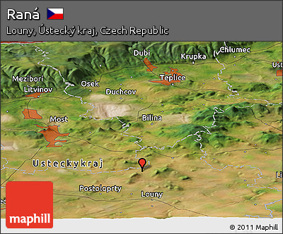 Satellite Panoramic Map of Raná