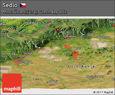 Satellite Panoramic Map of Sedlo