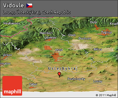 Satellite Panoramic Map of Vidovle