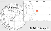 Blank Location Map of the area around 50° 31' 50" N, 145° 25' 30" E