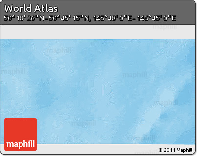 Physical 3D Map of the Area around 50° 31' 50" N, 146° 16' 30" E