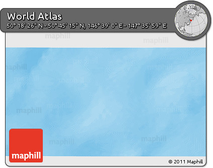 Physical 3D Map of the Area around 50° 31' 50" N, 147° 7' 30" E