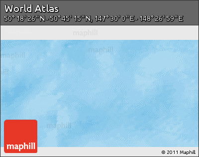 Physical 3D Map of the Area around 50° 31' 50" N, 147° 58' 29" E